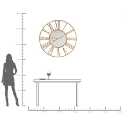Wanduhr Giant Gold Ø120cm