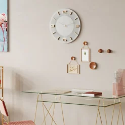 Wanduhr Leonardo Weiß/Gold ��49cm