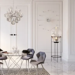 Wanduhr Like Umbrella Balls Chrome