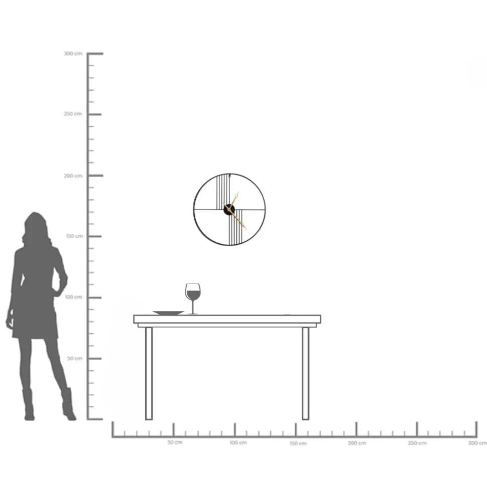 Wanduhr Strings Ø60cm