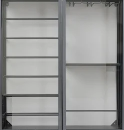 Wandweinregal Porto Schwarz 75x80cm