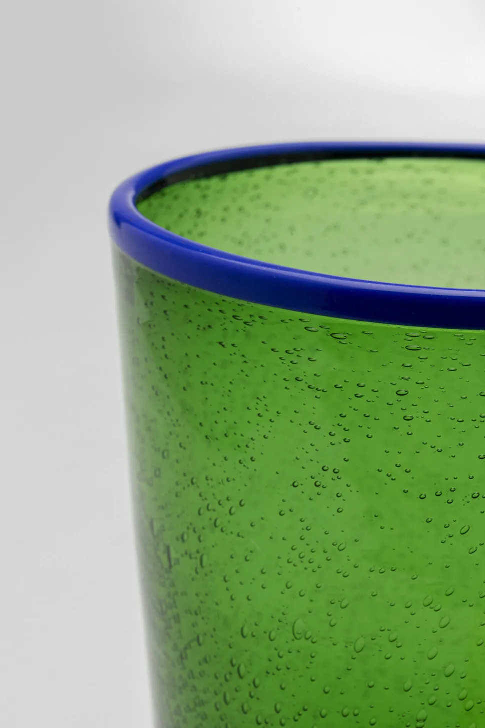 Wasserglas Bubbles Grün 14cm