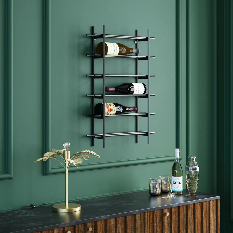 Weinregal Cape Town Schwarz 45x68cm