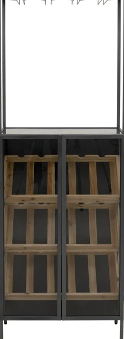 Weinregal Porto Bar Schwarz 60x170cm