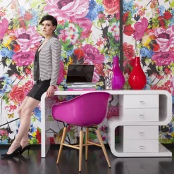 White Club Schreibtisch Snake 150x70cm