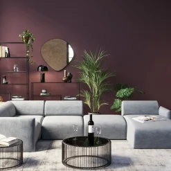 Wohnlandschaft 2 Lucca Grau Rechts 328cm